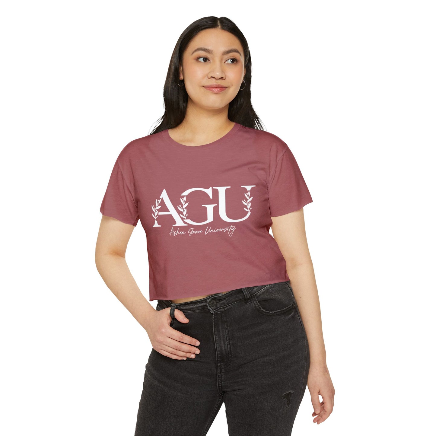 Ashen Grove University Leaf Crop Top