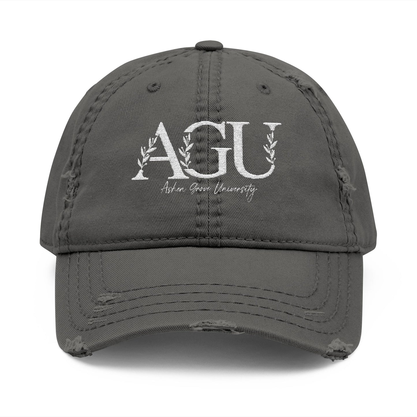 Ashen Grove University Distressed Hat