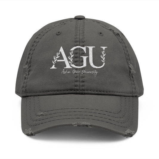 Ashen Grove University Distressed Hat